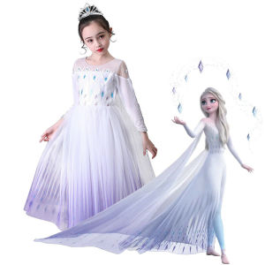 Kostum Frozen 2 Dua Elsa 28 Dress Baju Anak Putri Princess Putih Ungu Reiko Store