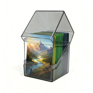 PURETEN Transparent Card Storage Box Acrylic 100PCS Capacity TCG Deck Box Durable Secure Storage Card Display Box For TCG Cards