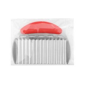 Potato Chip Slicer Stainless Steel French Fries Wave Knife Dough Vegetable Fruit Crinkle Wavy Slicer with Wooden Handle