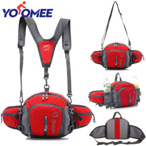 Yoomee Waist Pack，Hiking Daypack Water Resistant Waist Pack with Water Bottle(Not Included) Holder Running Belt Bag Pouch Fanny Pack for Hiking