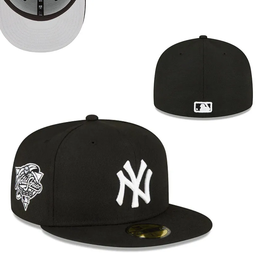 Black yankees hot sale fitted hat