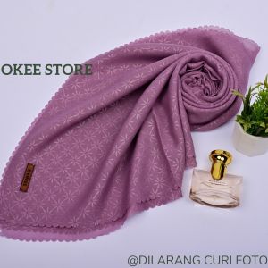Hijab Segiempat Embos / Kerudung Segi 4 Embos Laser Cut Terbaru