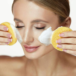 50Pcs Compressed Cleansing Sponge Exfoliating Facial Care Washing Face Sponge Cosmetic Puff Makeup Remover Tools
