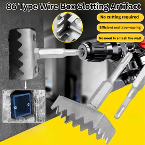 Quick Square Hole Punch Rectangle Slot Tool Portable Square Hole Socket Sloter Concrete Hole Bit for 86-Type Junction Boxes