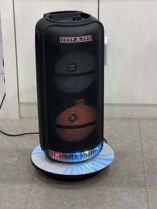 Portable BT Speaker Karaoke hine with Microphones DJ Lights Recording MP3 USB TF FM