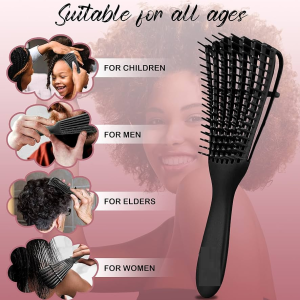(Readystock) Curly hair Detangling 8 row hair brush / Detangler Brush / Comb Rambut Kerinting
