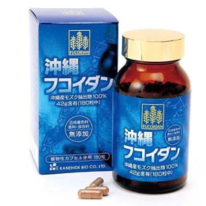 Viên uống tảo xanh Okinawa Fucoidan Kanehide Bio của  Nhật hộp 180 viên - hỗ trợ phục hồi sau ung thư