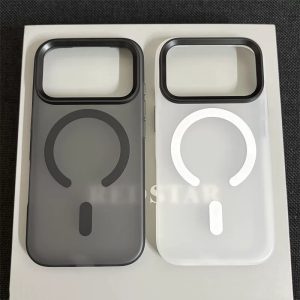 Armor Frosted Transparent Magnetic Phone Case For iPhone 17 15 16 14 13 12 18 Pro Max Plus For Magsafe Shockproof Matte Cover