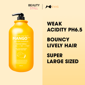EVAS PEDISON Institut-beauté Protein Hair Shampoo 2000ml - Mango Rich |  Moisturize & Bouncy Shampoo
