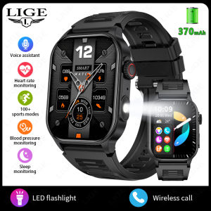LIGE Pria Jam Tangan Pintar Asli Bluetooth Panggilan Anti Air Beberapa Olahraga Arloji Smart Watch