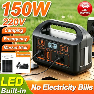 Portable Power Station Explorer 220V/150W Solar Generator Backup Lithium Battery Generator