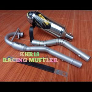 Knalpot KLX Norifumi roket 4 leher sanblas untuk KLX CRF D-tracker