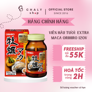 Viên tinh chất hàu tươi tăng cường sinh lý nam Extra Maca Orihiro 120 viên Nhật Bản