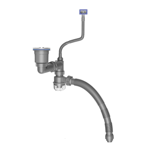 Flexible Pipe Set Convenient for Kitchen Sink Space Saving Drain Solution With Clear Backflow Preventer P Trap