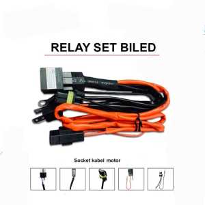 KABEL RELAY/HID SET BILED MOTOR PNP H4 MERK AES OUTPUT 1 LAMPU