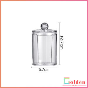 Golden 1 ชิ้น ที่ใส่สําลีก้านสําลี กล่องเก็บของ ขนาดเล็ก กล่องใส่สําลี กล่องเก็บเครื่องสําอาง กลมและสี่เหลี่ยม Storage box