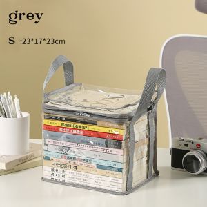 กระเป๋าเก็บหนังสือ กระเป๋าพับใสเก็บหนังสือ กระเป๋าเก็บของแบบใส มีซิป  (PVC) กันฝุ่น/กันน้ำ ซ้อนได้ สําหรับนักเรียน