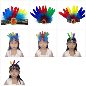 Brightly Colored Feather Hair Accessory For Stylish Women Costume Headband Suitable For Festivals Parties And More