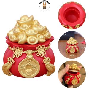 Hũ Muối Gạo Tài Lộc May Mắn Bày Bàn Thần Tài Lọ Đựng Gạo Muối Phong Thủy Hình Hũ Vàng Chiêu Tài Lộc