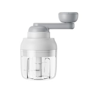 KECTTIO 250ML Capacity Manual Garlic Chopper Multifunctional Rotate Design Garlic Crusher Portable Hand-Cranked Garlic Paste Maker Kitchen Use