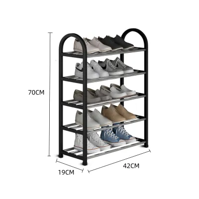 3/5 Layer Shoe rack Stainless Steel Stackable Shoes Organizer Storage Stand Shoe Easy Installation-ZYE
