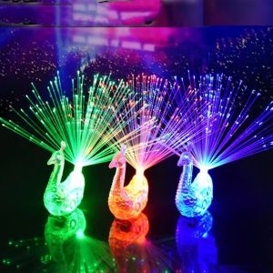 CRUSHES Glowing LED Finger Pea Light Flashing Open Screen Fiber Optic Light  Cute Luminous Toys Christmas Decoration