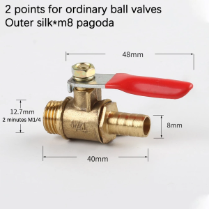 Brass Ball Valves 1/4"Male Female Thread Copper Fitting Water Oil Hair Gas Fuel Line Shutoff