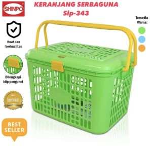(BISA COD) PROMO Shinpo SIP-343 Keranjang Serbaguna Plastik Tenteng Storage Kiwi Multipurpose Basket Tempat Penyimpanan / Keranjang Pasar