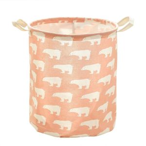 BOSSLU Keranjang Laundry Lipat Canvas Tempat Penyimpanan Baju Cucian Pakaian Laundry Basket Bag