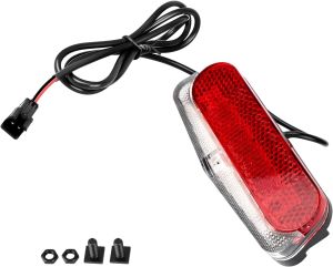 Ebike Rear Tail Light6V-60V LED Warning Light High Brightness Tail Brake Light with Waterproof SM Connector&38.3" Cable Length Electric Bike Accessories for BAFANG Mid Motor and hub Motor