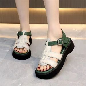 [Free Shipping] WomenS Thick-Soled Roman Sandals With A Soft Sole Perfect For Casual Wear In Summer A Versatile And Stylish New Design That Adds Height