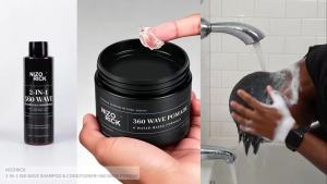 Mens 360 Wave Pomade 150g Water-Based – Wave Styling Grease for Hair – Non-Greasy Strong Hold & Layered Waves150g/5.29oz