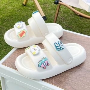 IELGY Round Toe Cute Slippers Female Student Summer Two Wear Platform Sole Non-slip