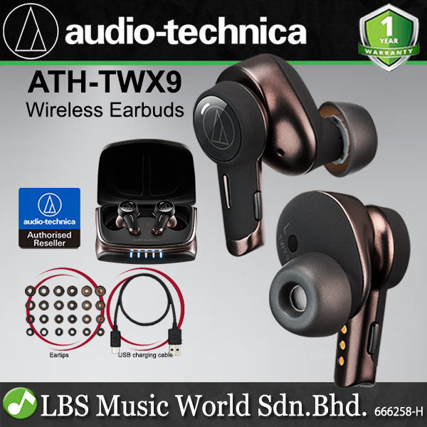 Audio Technica ATH-TWX9 True Wireless Earphones with Bluetooth