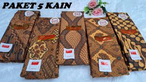 DAPET 5 PCS KAIN JARIK PANJANG BATIK GARUT BAHAN LEMBUT DAN HALUS PAKAIAN TRADISIONAL // LEBIH HEMAT PAKET 5 PCS KAIN KEBAT SAMPING