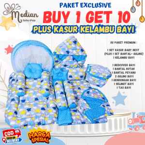 PAKET EXCLUSIVE BUY 1 GET 10 SET KASUR KELAMBU BAYI BABY NEST