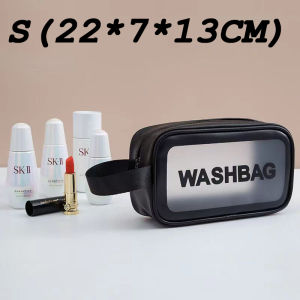 Classy Travel Oganizer Makeup Pouch Organizer Wallet Bag Large Capacity Cosmetic Storage Bag Semi Transparent Cosmetic Bag Portable Travel Wash Bag Make Up Organizer Toiletries Bag