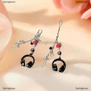 [COD] Springhooe Cute Music Headphones Shaped Keychain Pendant Phone Chain Backpack Bow Charm Fashion Trendy Women Bag Hang Couple Accessory Gift