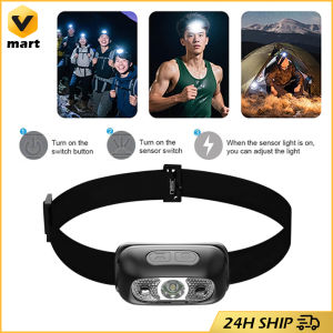 Mini Super Bright LED Headlamp Ultra-bright Sensor Headlamp Rechargeable Ultra-lightweight Portable Waterproof Headlamp Night Fishing