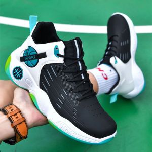 Basketball shoes 2024 student sports shoes thick bottom non-slip running shoes Korean style fashion Men Shoes Sneakers