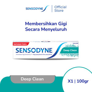 Sensodyne Toothpaste Pasta Gigi Sensitif Bersih Menyeluruh Deep Clean 100gr