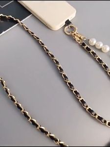 Mobile Phone Lanyard Womens Long Shoulder Strap Phone Case Universal Lanyard Long Crossbody Pearl