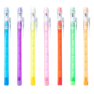 Stackable Pencils Set for Kids Stacking Point Pencils Not Sharpening Pencils Translucent Pencil with Matching Eraser