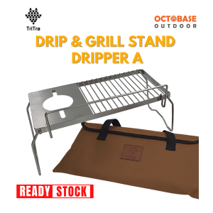 TRITRA CAMPING - DRIP & GRILL STAND COFFEE DRIPPER FOLDABLE TABLE W RACK & WATERPROOF BAG COFFEE TEA