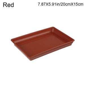STR6177 1Pcs Garden Rectangle Durable Drip Trays Indoor Outdoor Plant Saucer Plastic Tray Saucers