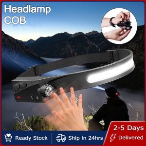 Senter Kepala Led Induksi Super Terang / Headlamp Induksi Cob Outdoor Waterproof