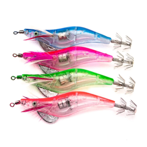 Dẫn điện tử dạ quang tôm mực Topwater crankbaits Đồ Câu Cá câu cá ban đêm Mồi Câu Hình Mực lure mồi cá vược wobbler