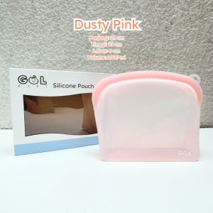 GOL Baby Silicone Bag 2000 ML Silicone Pouch Leakproof Storage Silicone Travel Pouch Food Grade BPA Free Non-toxic Reusable Tahan Microwave Freezer Tas Kantong Pumping Laundry Bag Silikon Tempat Penyimpanan Botol ASI Pompa Buah Makanan Make Up Skincare