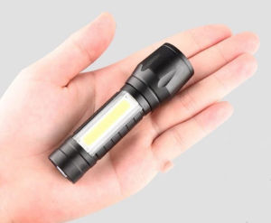 [SG SHOP SELLER] Mini 90mm Led Torchlight USB Charging Waterproof Zoomable Energy Saving XPE+COB Flashlight