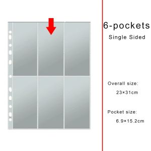 LUXERY Clear Photo Album Pages Multi-Pockets A4 Card Pages Binder Refill 11-Hole Photocards Sleeves